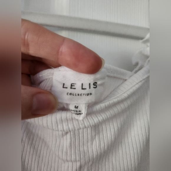 White bodysuit with ruffle straps - Picture 3 of 6